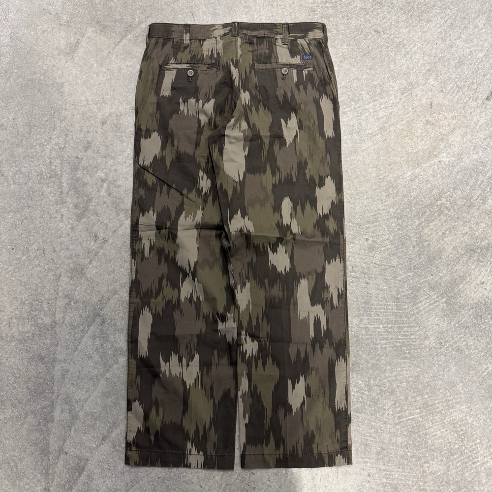 Men's Camo Pants Izod Straight Leg 100% Cotton Hunting Outdoor Camouflage 32x30